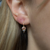 Petite Florence Hoop Earrings - Blue Spinel