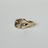 Vintage Diamond Initial Signet Ring