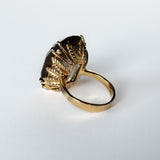 Smoky Quartz Palm Cocktail Ring