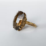 Smoky Quartz Palm Cocktail Ring