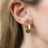 Vintage Bi-Colour Disc Hoop Earrings