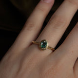Oval Teal Maya Ring
