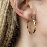 Vintage Large Oval Hoop Earrings