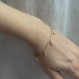 Vintage Petite Heart & Key Charm Bracelet
