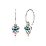 Petite Florence Hoop Earrings - Blue Spinel