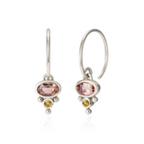 Petite Florence Hoop Earrings - Peach Spinel