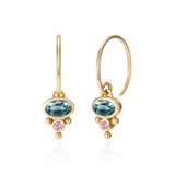 Petite Florence Hoop Earrings - Blue Spinel