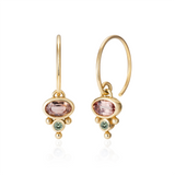 Petite Florence Hoop Earrings - Peach Spinel