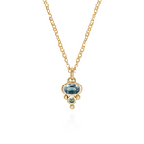 Petite Florence Necklace - Blue Spinel