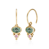 Florence Hoop Earrings - Green Sapphire