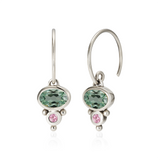 Florence Hoop Earrings - Green Sapphire