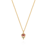 Petite Florence Necklace - Peach Spinel