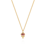 Petite Florence Necklace - Peach Spinel