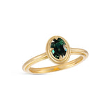 Oval Teal Maya Ring