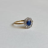 Art Deco Sapphire Kate Ring