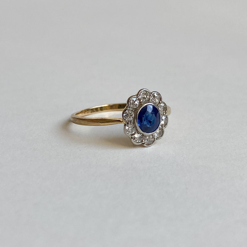 Art Deco Sapphire Kate Ring