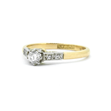 Elegant Deco Diamond Engagement Ring
