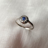 Sapphire Mini Halo Ring