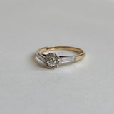 Deco Diamond Starbust Ring