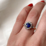 Edwardian Sapphire Halo Ring