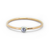 9ct Gold Diamond Skinny Ring