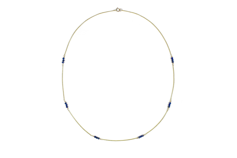 Lapis Lazuli Grace Necklace - 9ct Gold