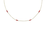 Red Coral Grace Necklace - 9ct Gold