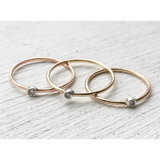 9ct Gold Diamond Skinny Ring