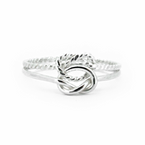 Sterling Silver Double Love Knot Ring