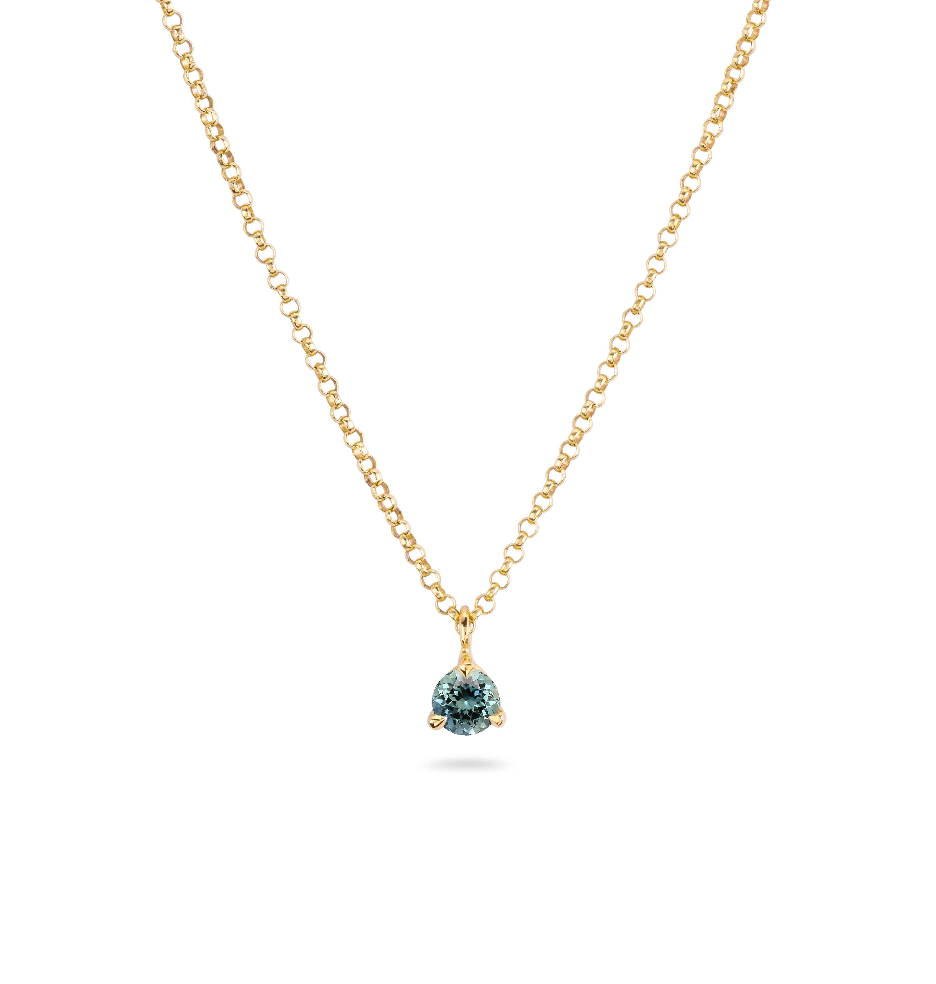 Teal sapphire necklace deals