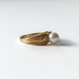 Vintage Beaded Pearl Trilogy Ring