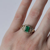 Vintage Emerald Bombé Ring
