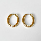 Vintage Classic Oval Hoop Earrings