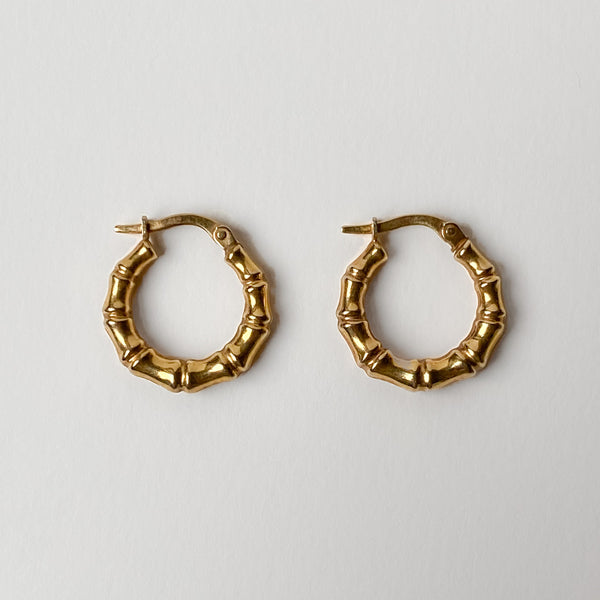 Vintage Bamboo Hoop Earrings