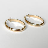 Vintage Large Oval Hoop Earrings