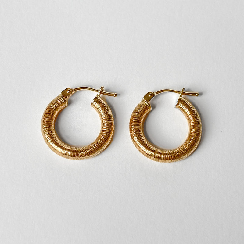 Vintage Textured Hoop Earrings