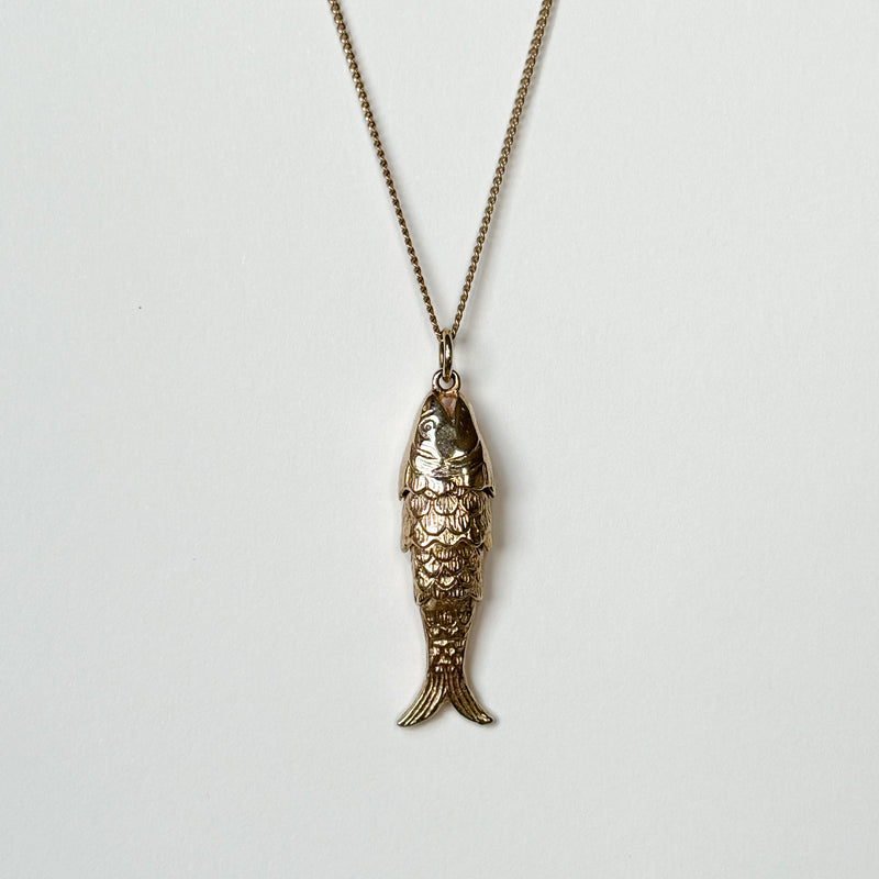 Vintage Articulated Fish Pendant