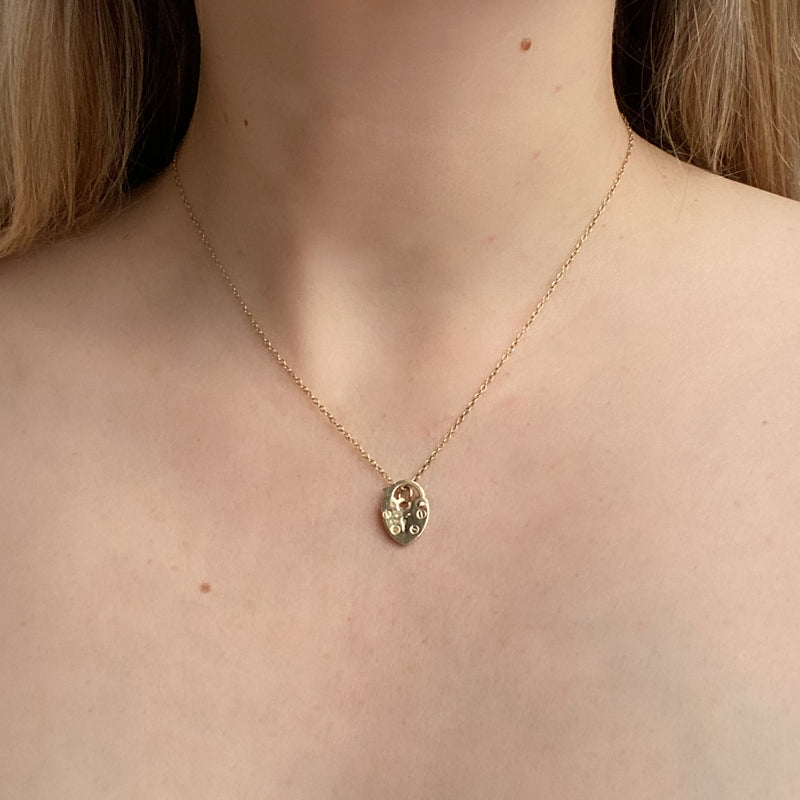 Vintage Padlock Heart Necklace