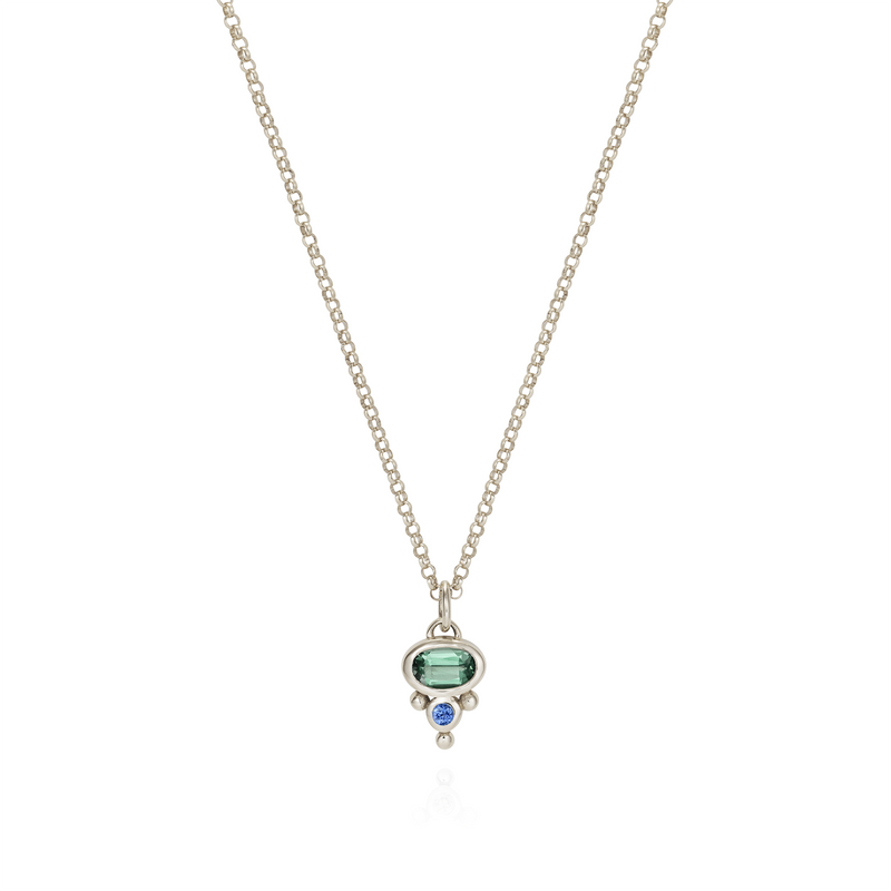 Petite Florence Necklace - Green Tourmaline