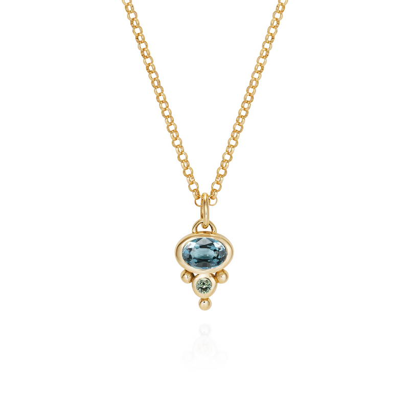 Petite Florence Necklace - Blue Spinel