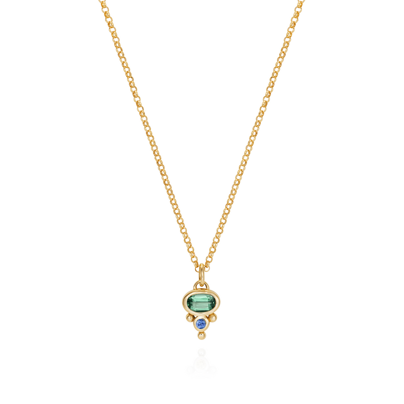 Petite Florence Necklace - Green Tourmaline