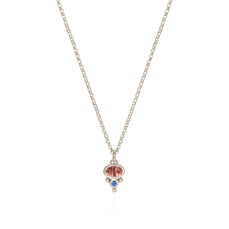 Petite Florence Necklace - Peach Spinel