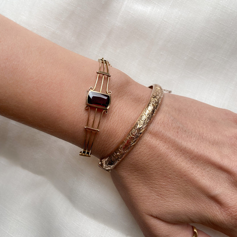 Edwardian Garnet Bangle