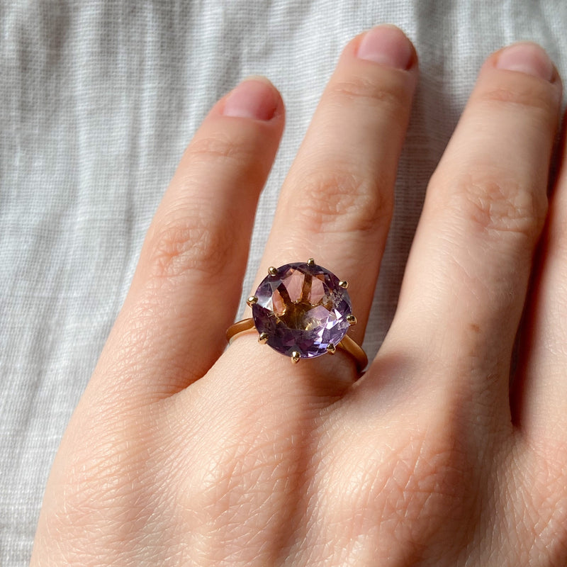 French Amethyst Cocktail Ring