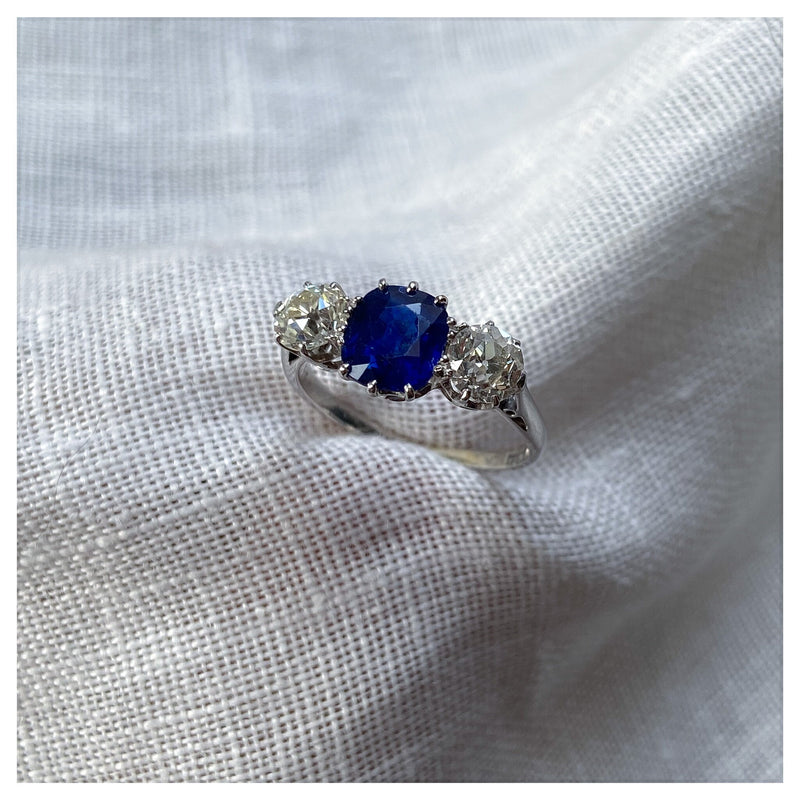 Grande Sapphire Trilogy Ring