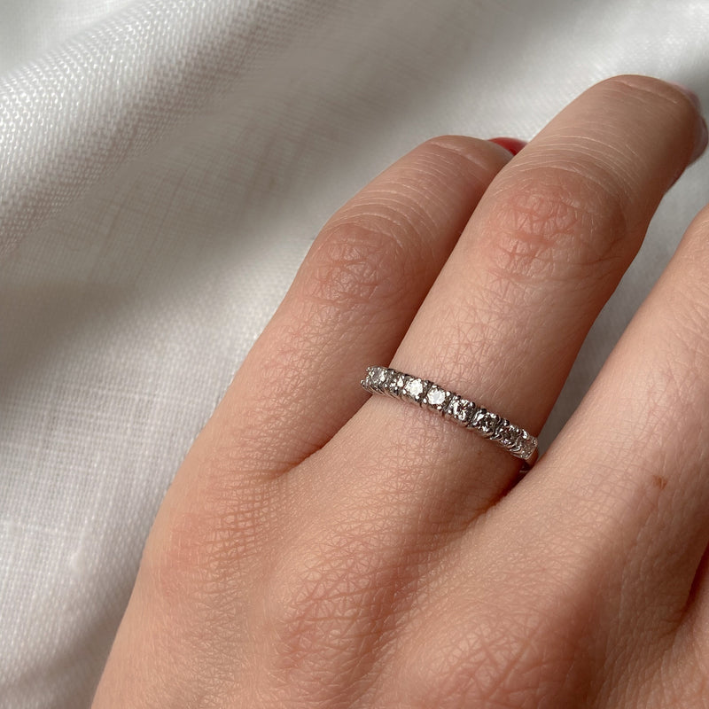 Half Hoop Diamond Ring