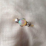 Opal Deco Trilogy Ring