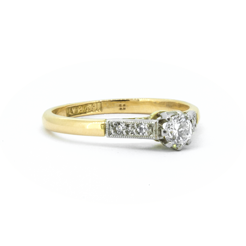 Elegant Deco Diamond Engagement Ring