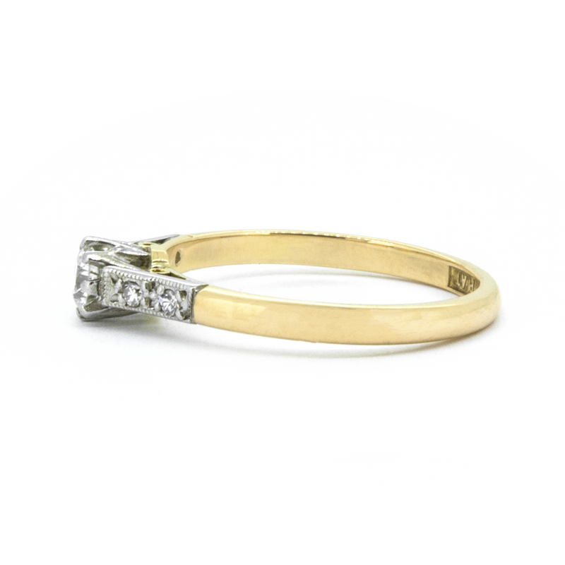 Elegant Deco Diamond Engagement Ring