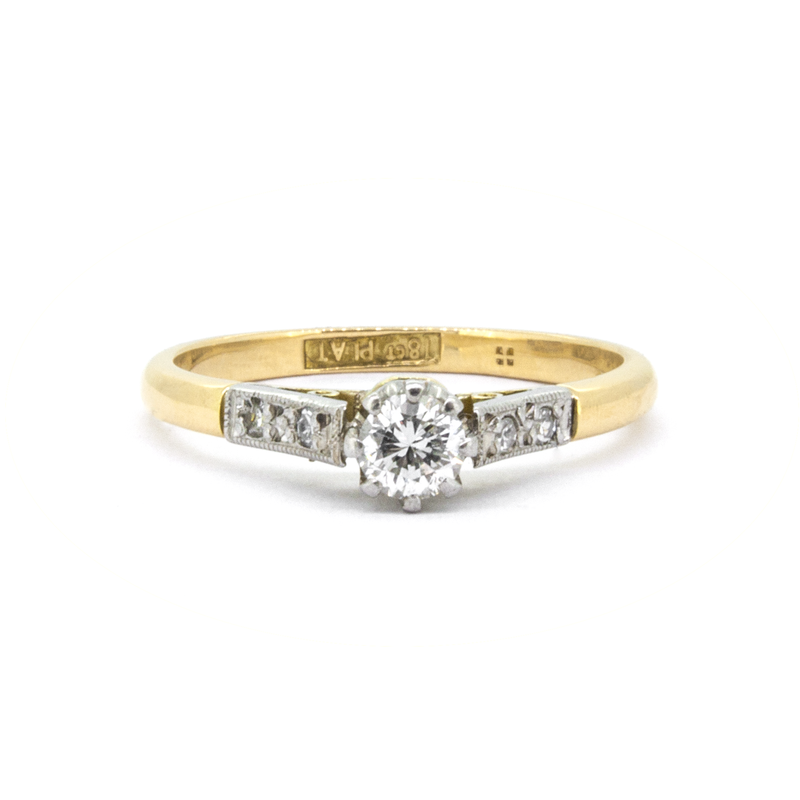 Elegant Deco Diamond Engagement Ring